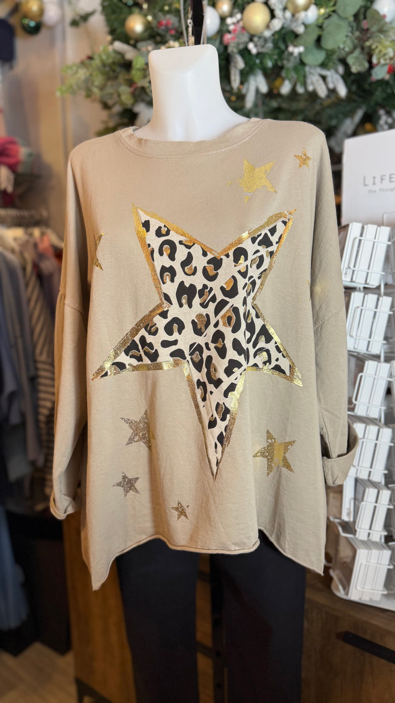 GOOSE ISLAND - Jersey oversized star top