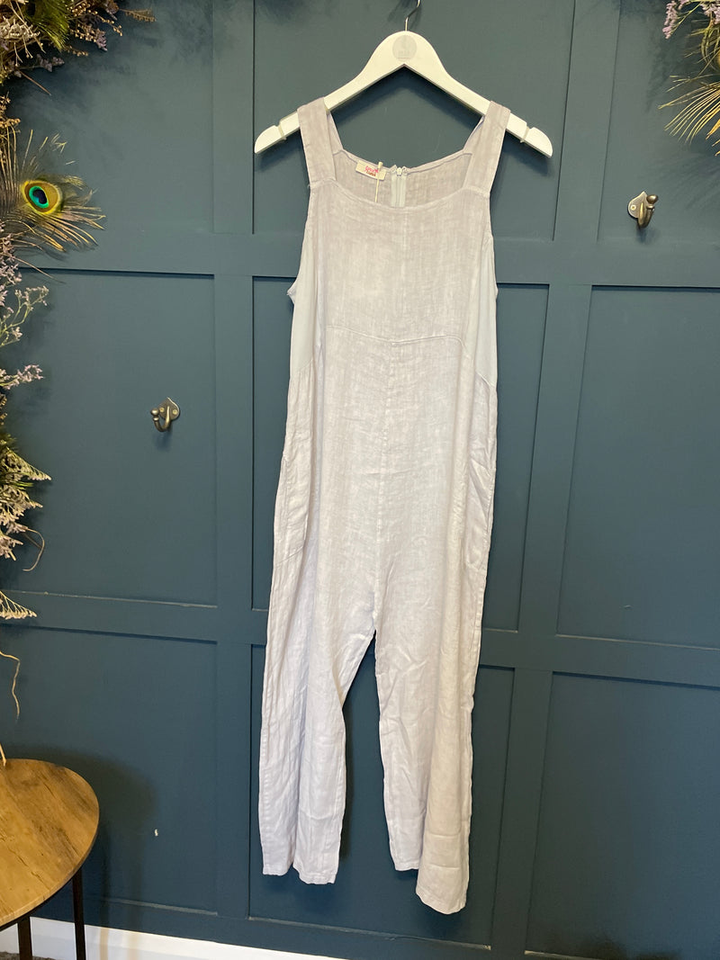 GOOSE ISLAND LINEN ZIP BACK JUMPSUIT