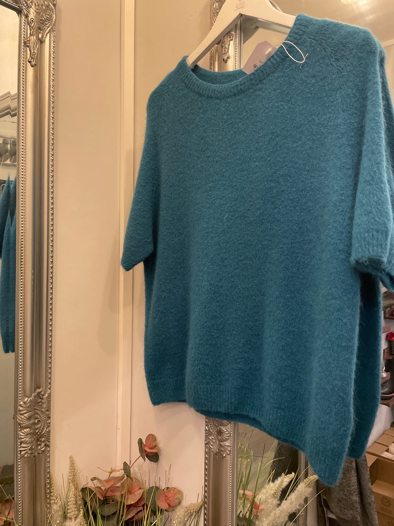 SHORT SLEEVED BABY ALPACA JUMPER