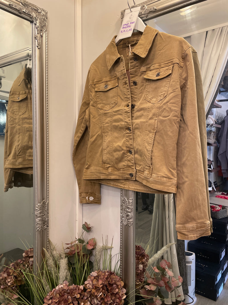 ZOGGO - Camel denim short jacket