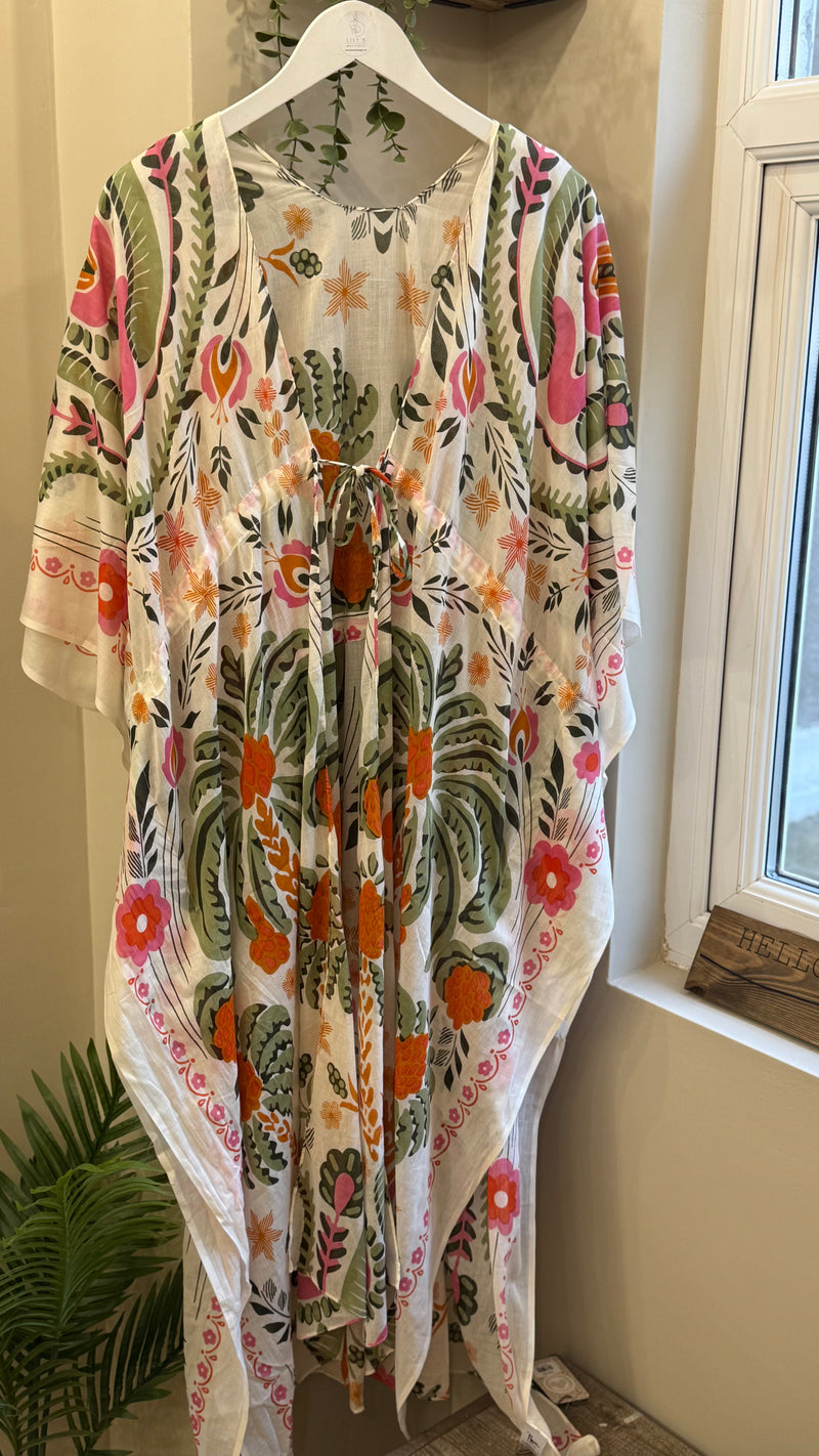 POM - ERCU/GREEN/ORANGE LONG BEACH COVER UP