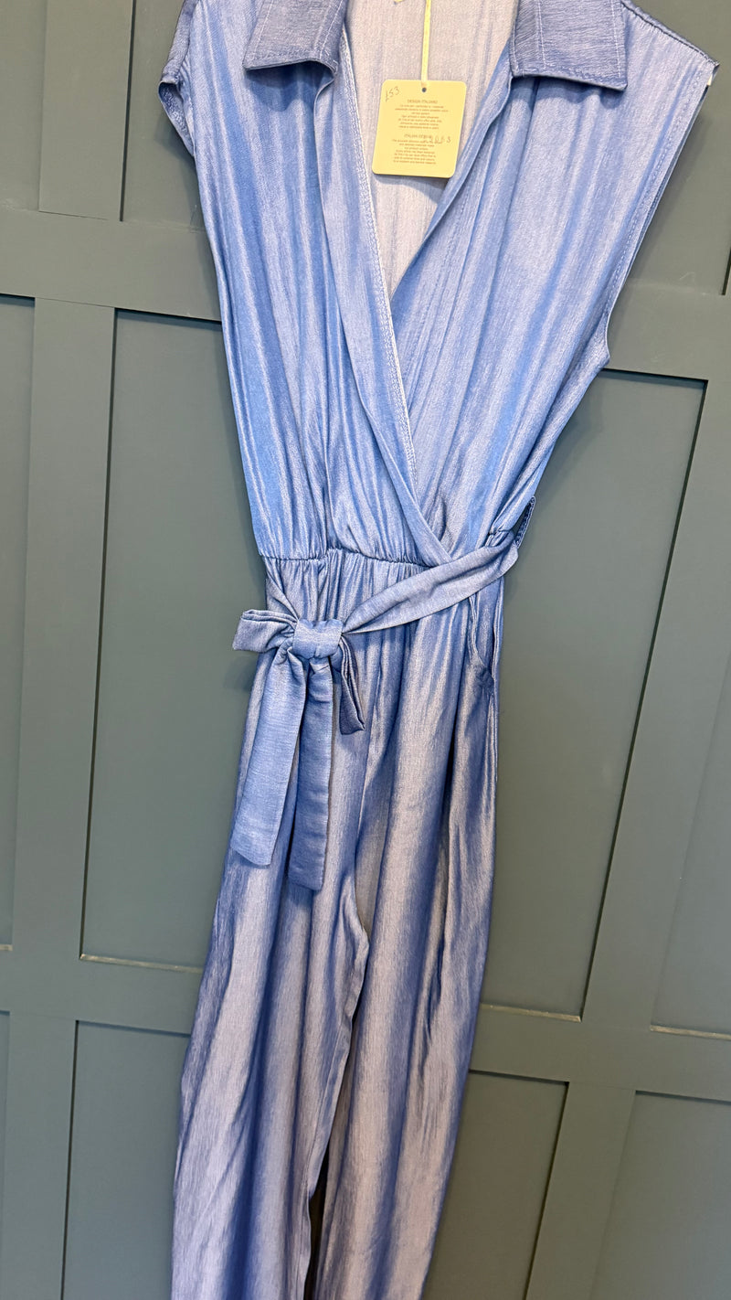 DENIM LOOK JUMPSUIT