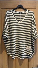 MADE IN ITALY - Jersey striped top