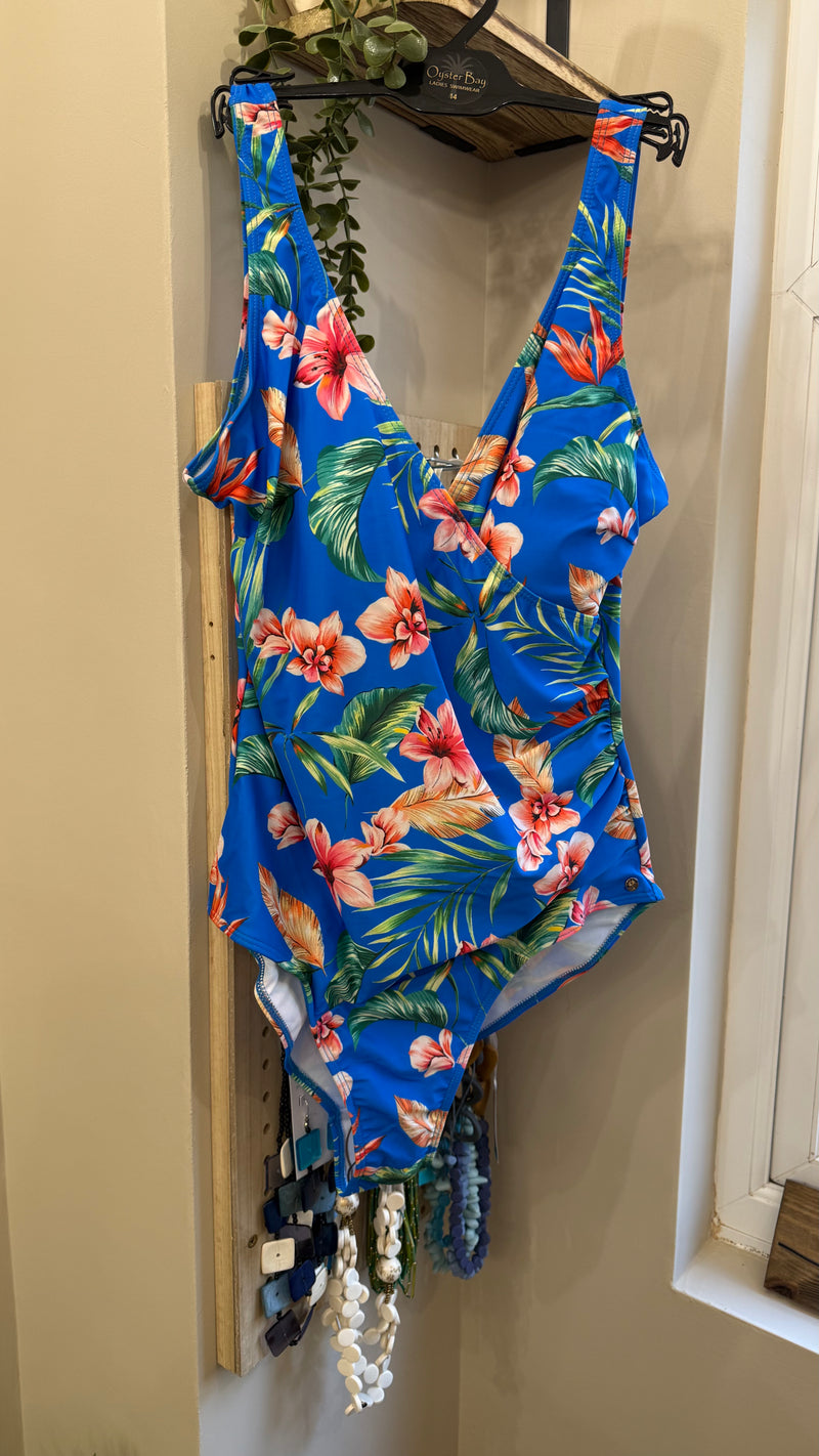 OYSTER BAY TROPICAL WRAP SWIMSUIT