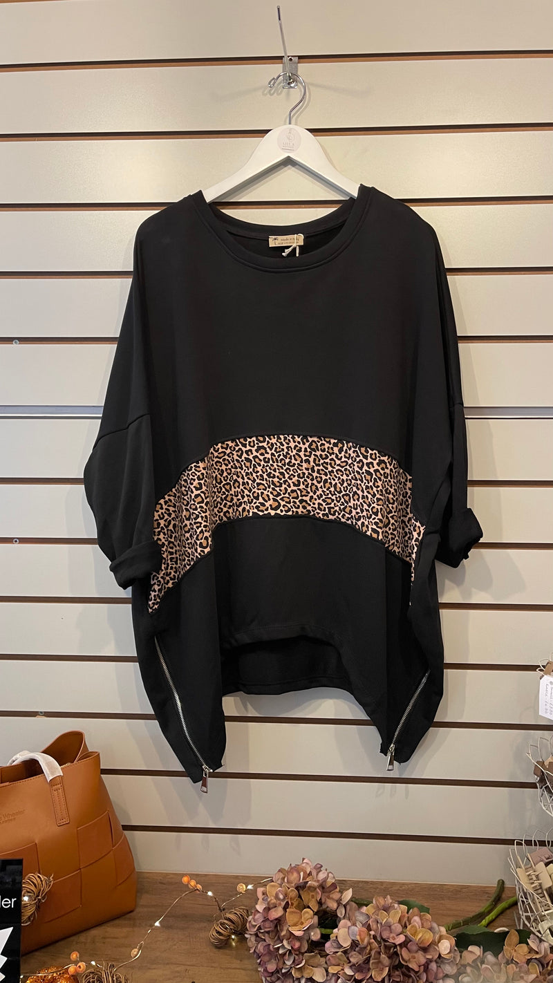 MADE IN ITALY - Leopard jersey top