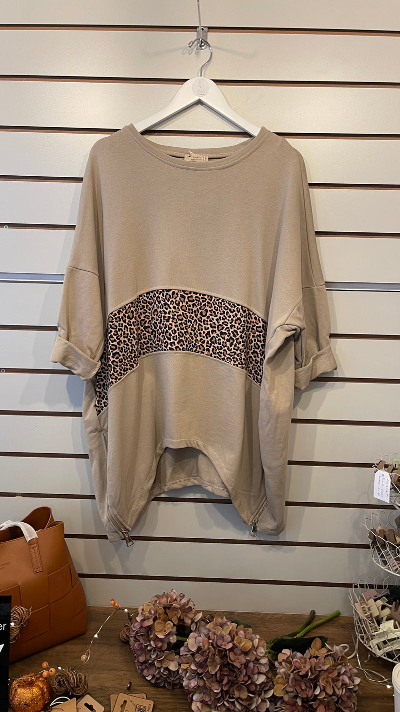 MADE IN ITALY - Leopard jersey top