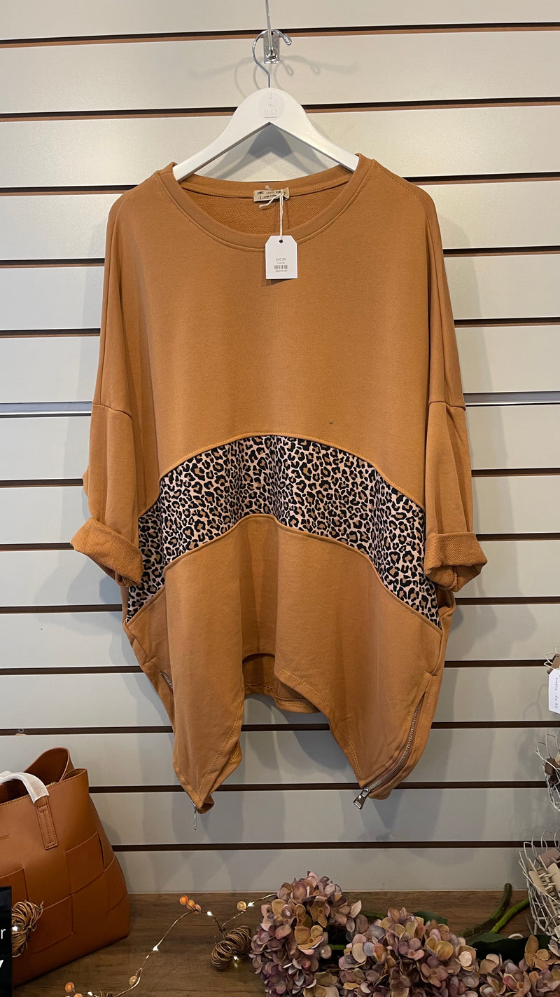 MADE IN ITALY - Leopard jersey top