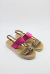 2 LEOPARD STRAP SANDALS