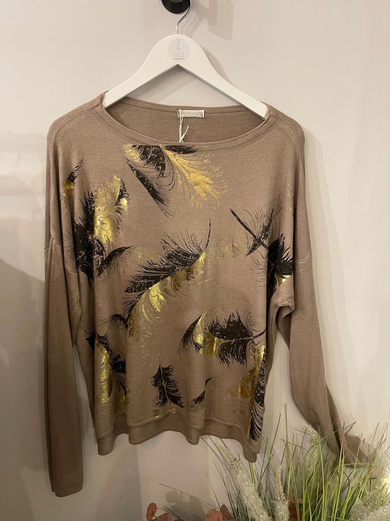 MADE IN ITALY - Feather knitted top