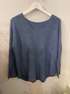 SELENA Seam sleeved jumper v neck