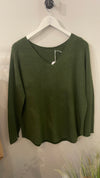 SELENA Seam sleeved jumper v neck