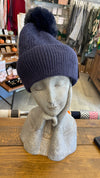 J & L Cosy cable pom pom hat