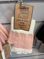 J & L 2 colour funky fingerless gloves