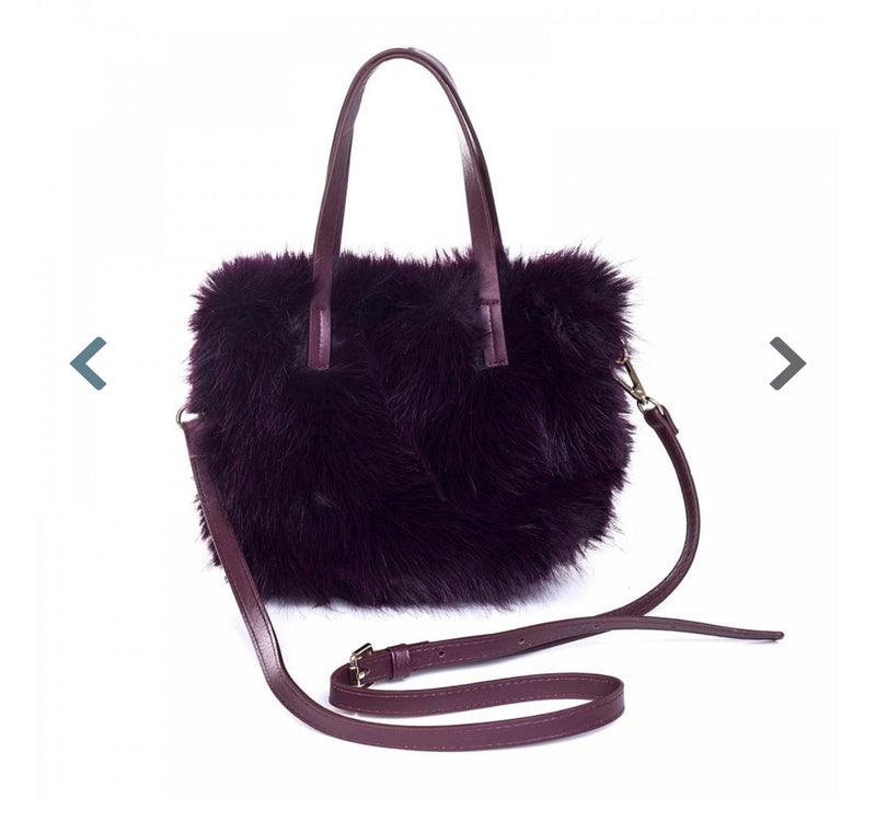 APL FAUX FUR - Little Leather handle Bags