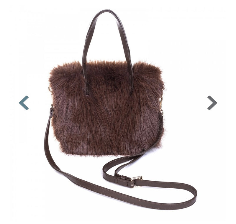 APL FAUX FUR - Little Leather handle Bags