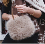 APL FAUX FUR - Little Leather handle Bags