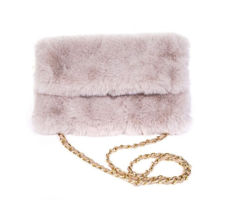 APL SMALL FAUX FUR CHAIN HANDLE