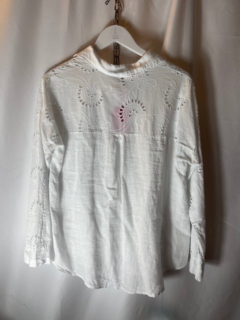 H TREND - Broderie anglaise shirt