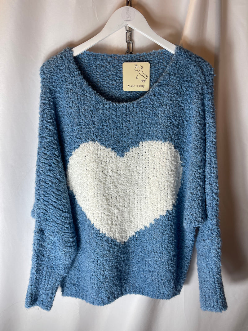 MADE IN ITALY - Cozy Heart Jumper